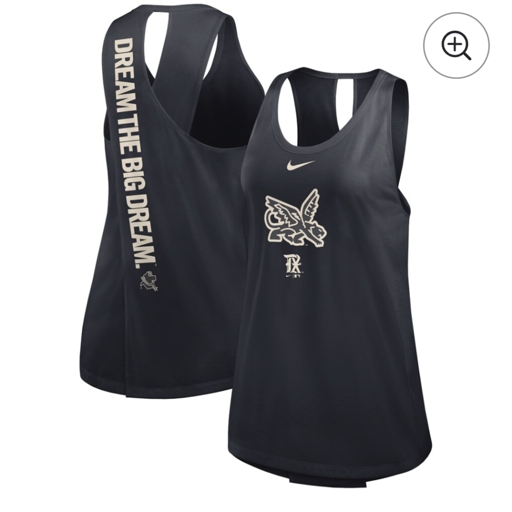 Texas Rangers Nike Women's City Connect Crisscross Dri-FIT Tank Top BLACK